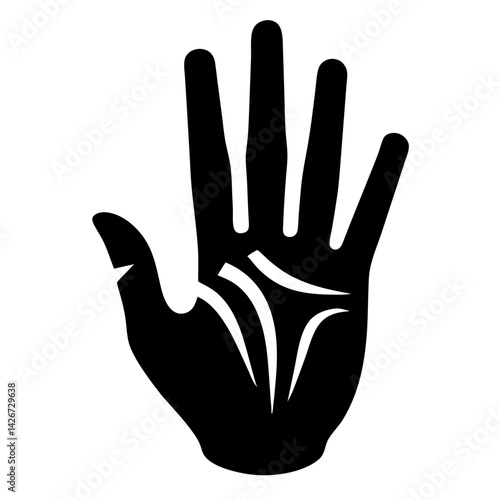 Hand with lines for palm reading concept
