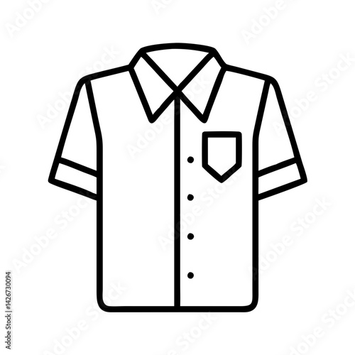 button down shirt clothing dresses line drawn outline vector art - illustration of button down shirt fashion clothes isolated transparent background