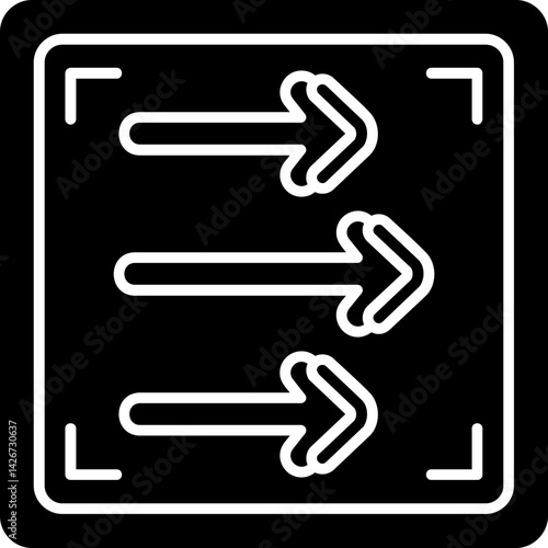 Multiple Right Arrow Icon