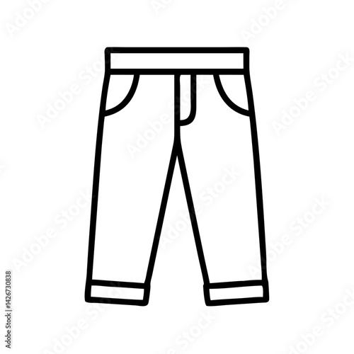 chinos clothing dresses line drawn outline vector art - illustration of chinos fashion clothes isolated transparent background