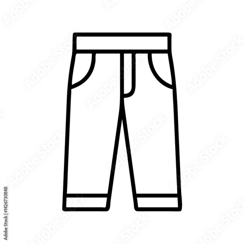 chinos clothing dresses line drawn outline vector art - illustration of chinos fashion clothes isolated transparent background