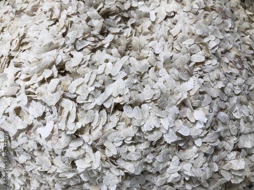 White flattened rice seamless background
