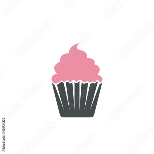 delicious cupcake icon vector illustration template design