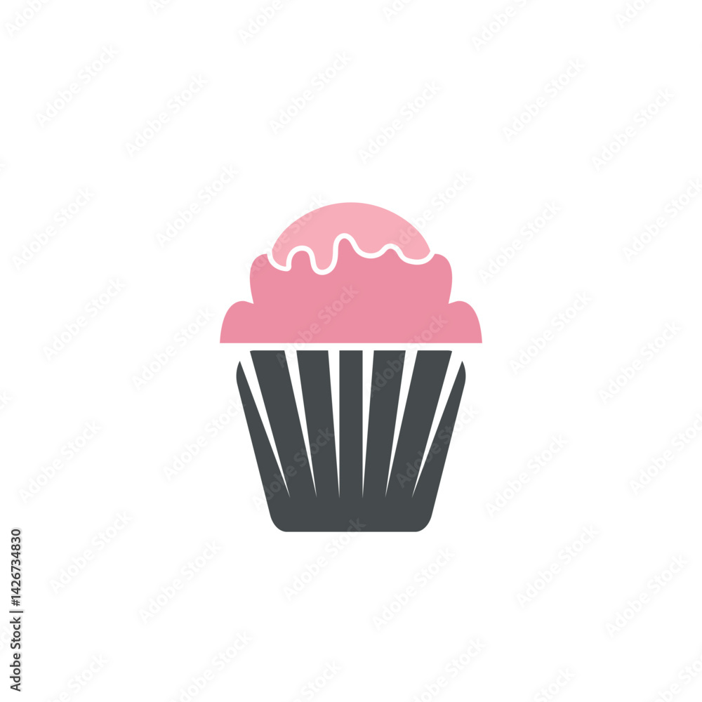 delicious cupcake icon vector illustration template design delicious cupcake icon vector illustration template design