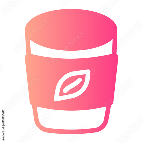 hot tea gradient icon
