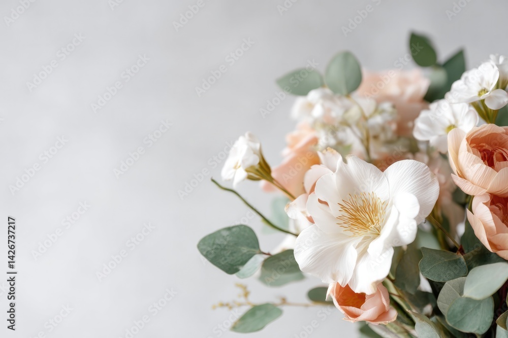 close-up of elegant flower arrangement in minimalist setting close-up of elegant flower arrangement in minimalist setting