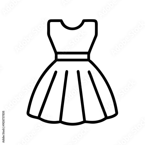 tulle dress clothing dresses line drawn outline vector art - illustration of tulle dress fashion clothes isolated transparent background