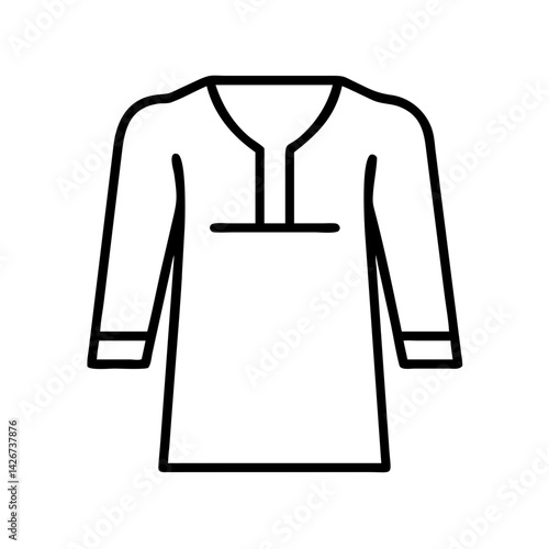 tunic clothing dresses line drawn outline vector art - illustration of tunic fashion clothes isolated transparent background