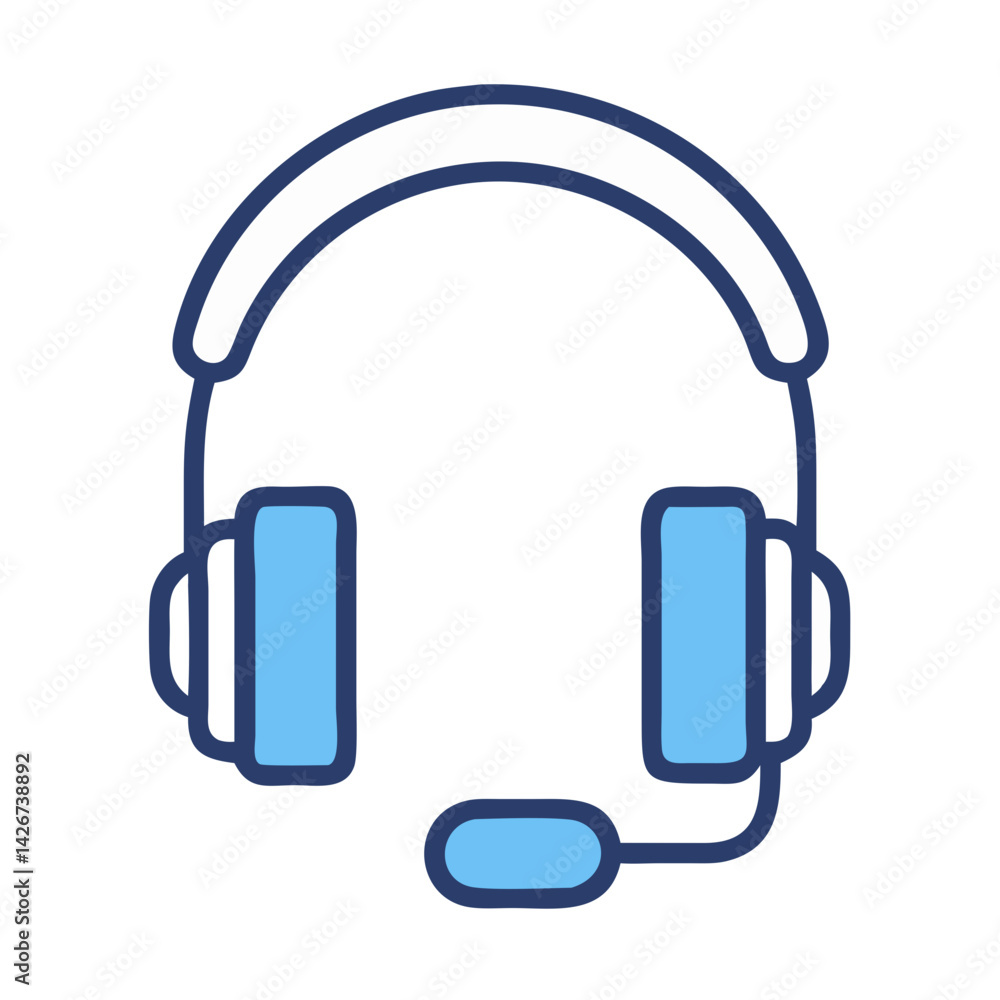 Headphones for Online Learning Icon Design Headphones for Online Learning Icon Design