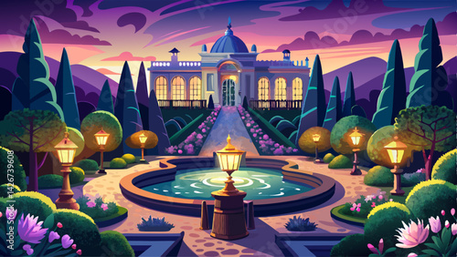 Very beautiful Enchanting Evening at Tryon Palace Gardens: Low Light Photography