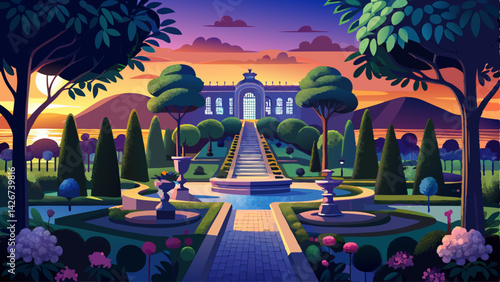 Very beautiful Enchanting Evening at Tryon Palace Gardens: Low Light Photography