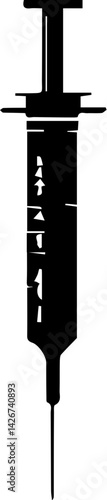 Vector illustration of black and white medical equipment icons. Includes tools like stethoscopes, syringes, and scissors alongside heart rate symbols. Great for health-care designs and medical-themed 