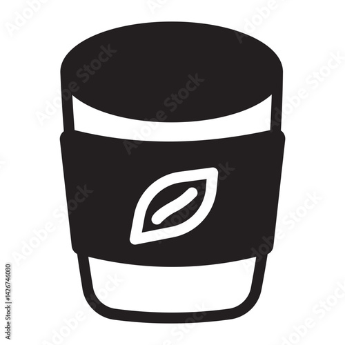 hot tea glyph icon