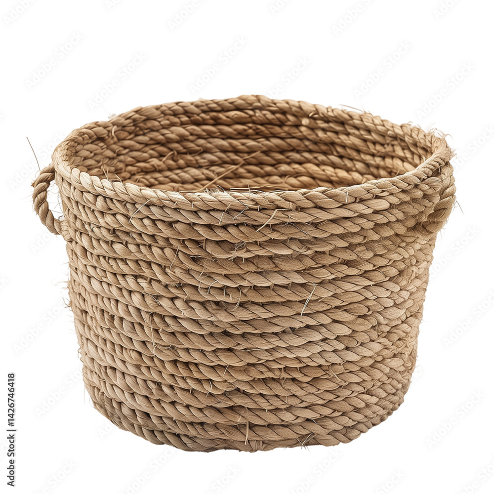 Obraz premium Wicker basket isolated on transparent background