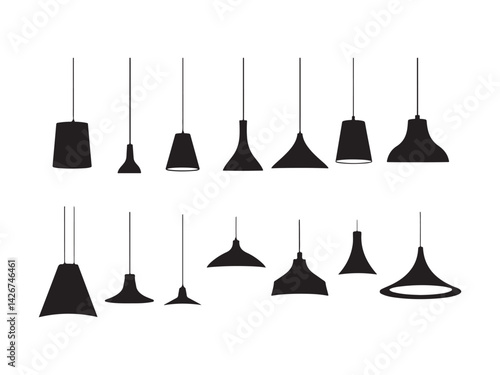 Collection of Modern Pendant Light Silhouettes