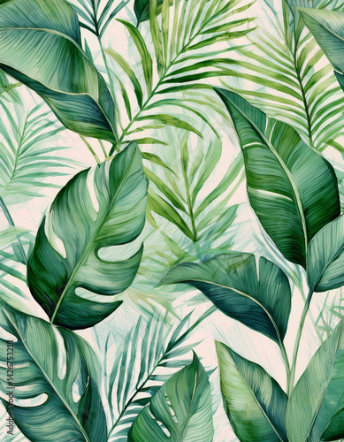green leaves background