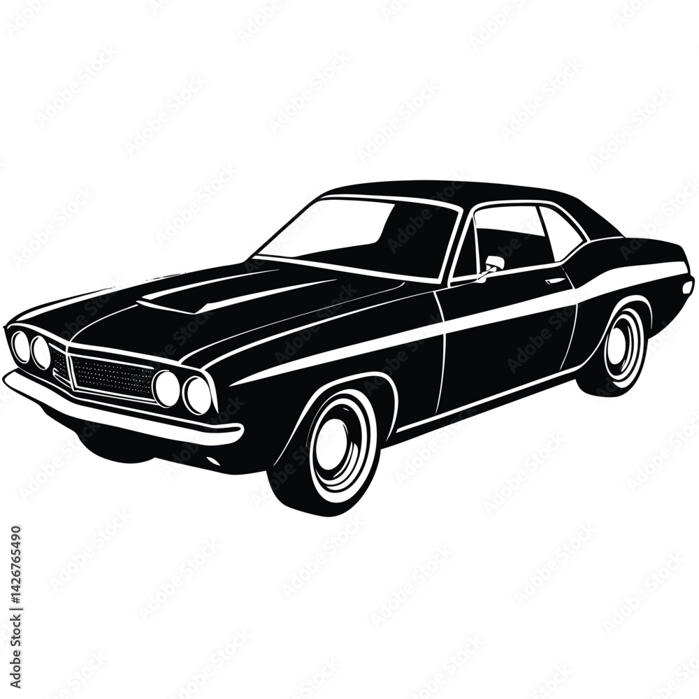 Fototapeta premium vintage car isolated on white
