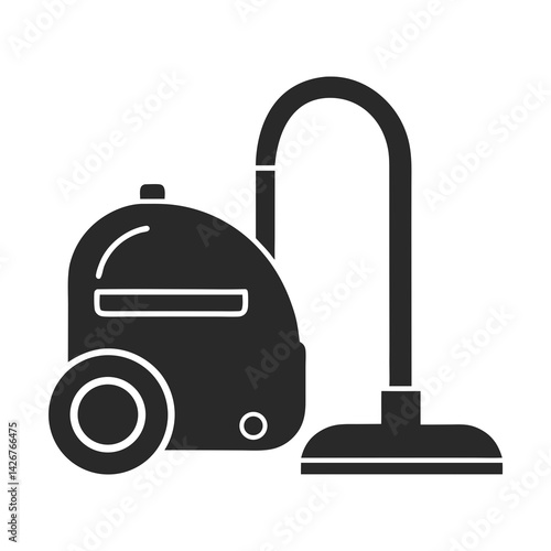 Vacuum cleaner icon silhouette vector illustration