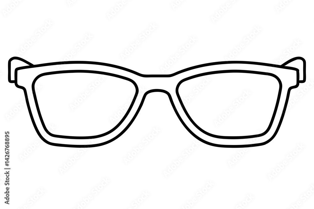 Fototapeta premium Sunglasses Line Art Vector Illustration