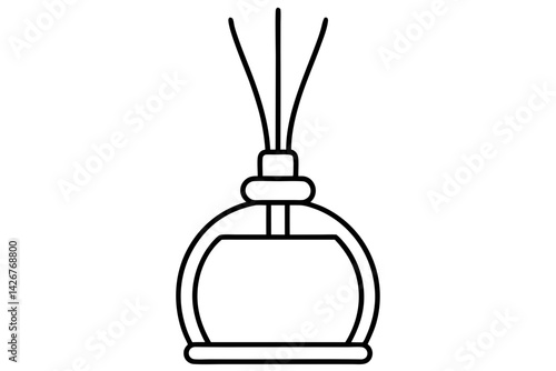 Scent Diffuser Line Art Vector Illustration