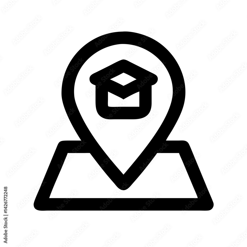 Map Location Pin for Campus Area Icon Design Map Location Pin for Campus Area Icon Design