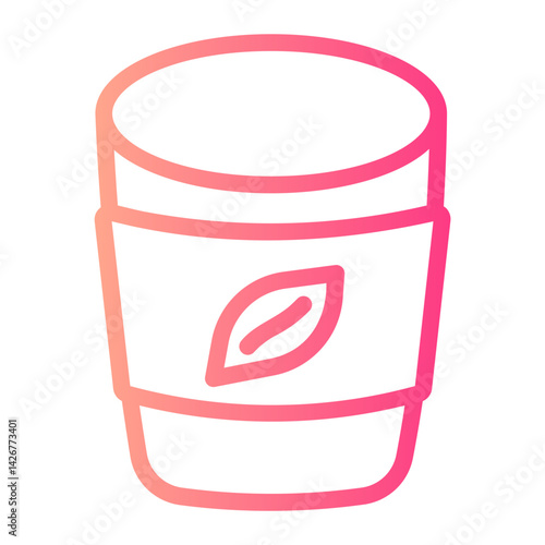 hot tea gradient icon