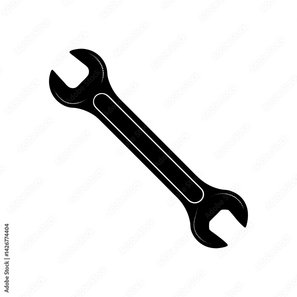 Wrench Silhouette vector illustration Wrench Silhouette vector illustration
