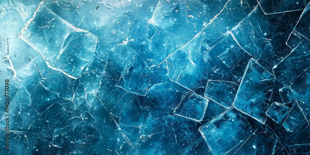 Close-up of Beautiful Winter Ice Texture Close-up of Beautiful Winter Ice Texture