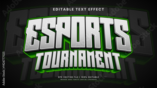 Esports tournament 3d editable text effect sport style
