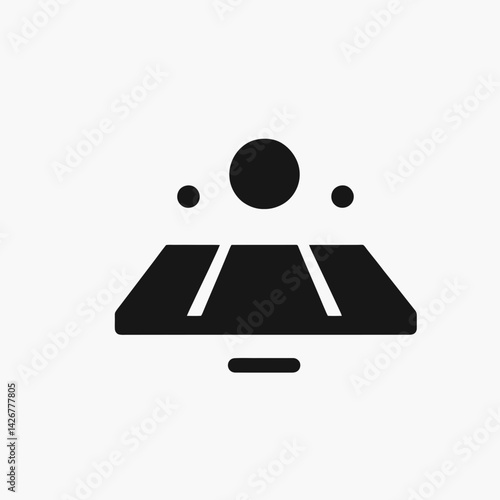 very simple flat and single minimalist Floor Board Silhouettes in black on a white background 