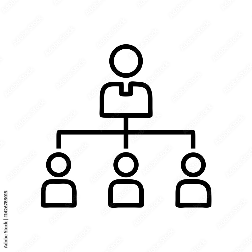 Organizational Structure Hierarchy Chart Icon Design Organizational Structure Hierarchy Chart Icon Design