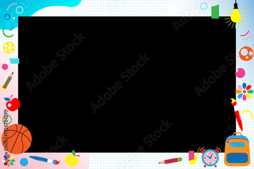 horizontal school photo frame for group photos with various accessories