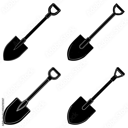 Shovel Silhouette vector illustration