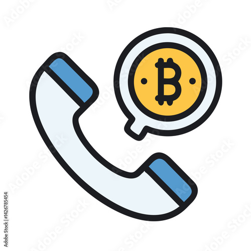 Phone Call for Crypto Support Icon Design