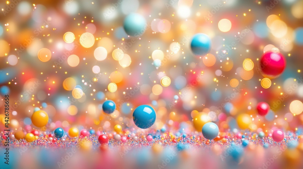 Naklejka premium Colorful spheres and lights