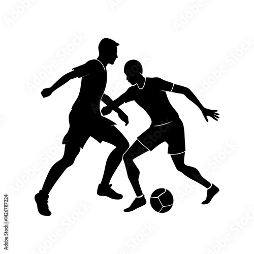 futsal players vector silhouette