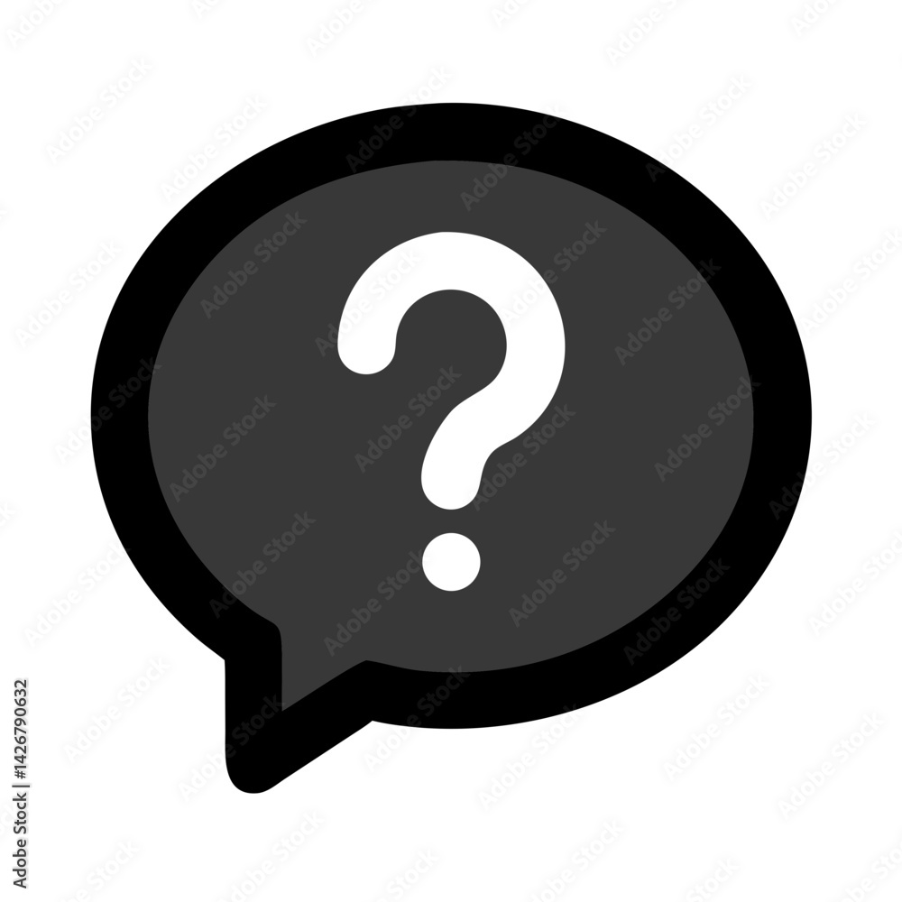 Question Mark Inside Speech Bubble Icon Design Question Mark Inside Speech Bubble Icon Design