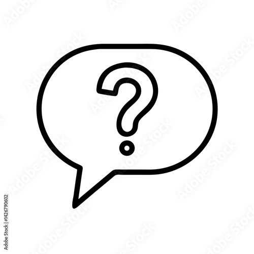 Question Mark Inside Speech Bubble Icon Design