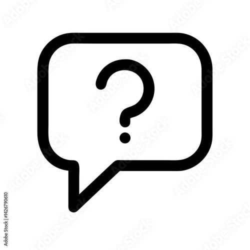 Question Mark Inside Speech Bubble Icon Design