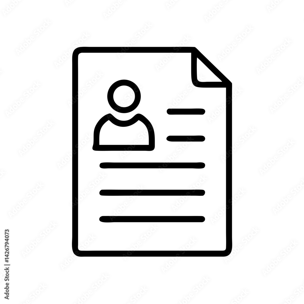 Resume with Profile Photo Icon Design Resume with Profile Photo Icon Design