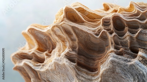 close-up of a wind-eroded rock formation	
