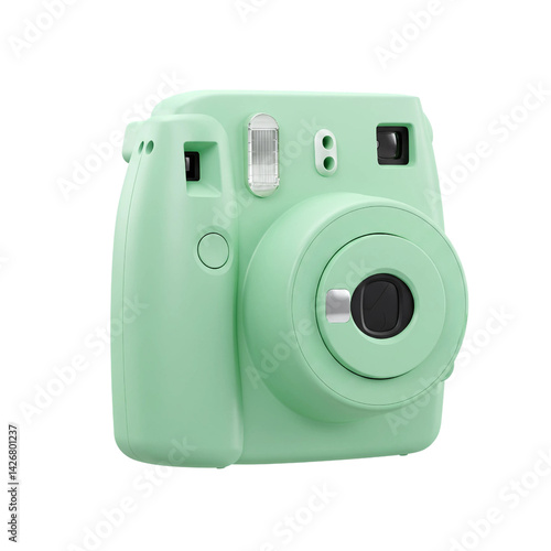 3D Mint Green Instant Mini Camera - Point and Shoot Photography with Instant Prints