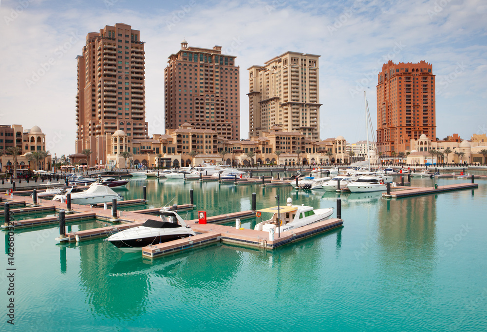 The luxury development of the 'Pearl' in Doha, Qatar