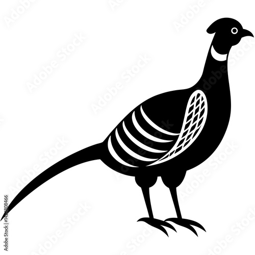 Animal Pheasant silhouette vector illustrator 