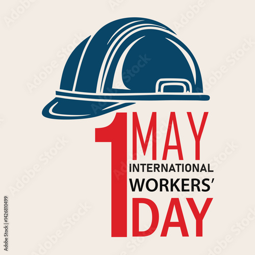 Happy Labours day or international workers day   celebration vector design.
