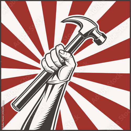 Happy Labours day or international workers day   celebration vector design.