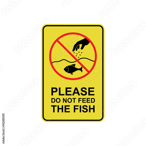 Please do not feed the fish icon design vector illustration 