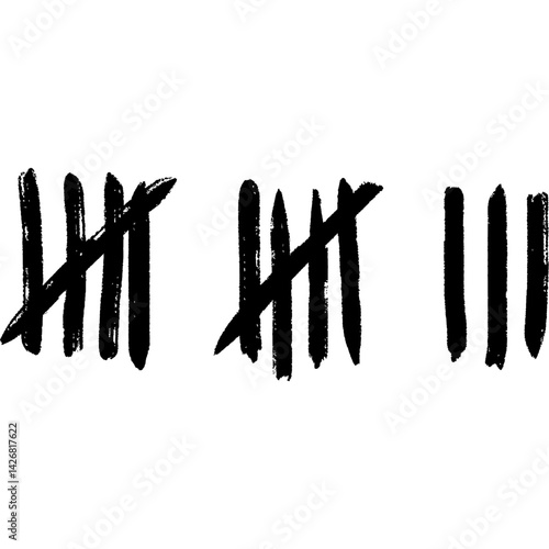 Tableau sur toile Tally marks. Doodle tally mark. Prison Counting marks