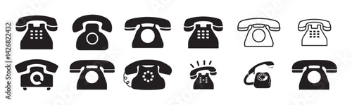Different phone icon set - Free Download. illustration EPS10