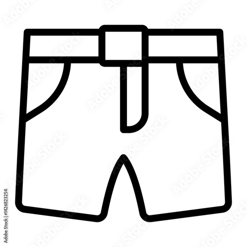 Shorts Vector Line Icon Design